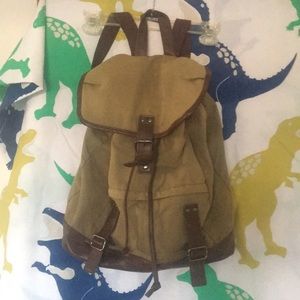 Green and brown back pack